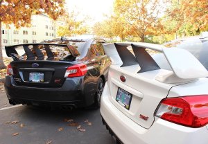 Subaru WRX STI Wing Stabilizer - Perrin Performance - Black - `15-`21 Subaru WRX STI Wing Stabilizer - Perrin Performance - Black - `15-`21